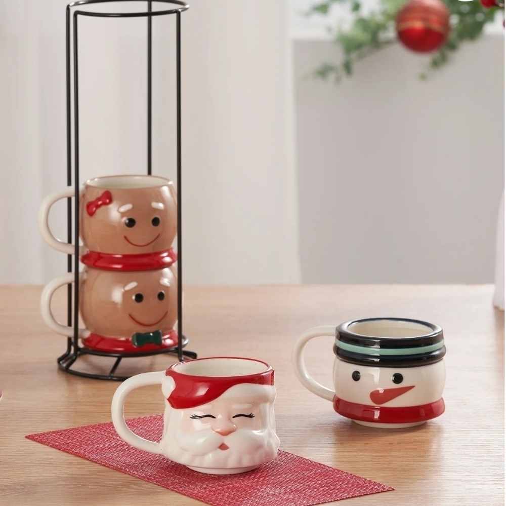 Holiday Character Mug Set with Stand - Picture 2 of 4